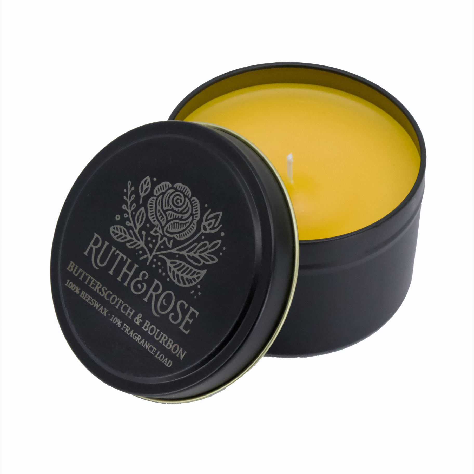 Butterscotch & Bourbon beeswax Candle
